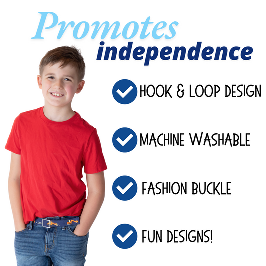 Orange Construction Toddler/Boys Belt - Easy Fasten - Buckle Included-Belt-Myself Belts