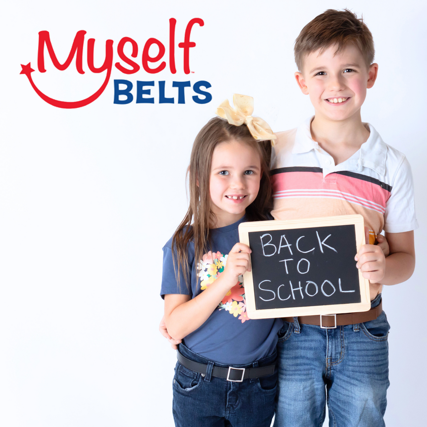 Solid Black Twill Toddler, Girls, or Boys Belt - Easy Fasten - Buckle Included