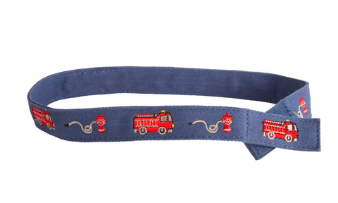 MYSELF BELTS - Firetruck Print Easy Velcro Belt For Toddlers/Kids