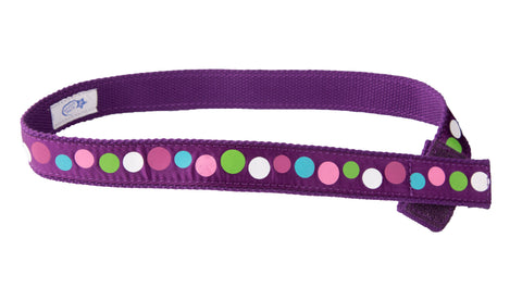 MYSELF BELTS - Purple Polka Dot Print Easy Velcro Belt For Toddlers/Kids