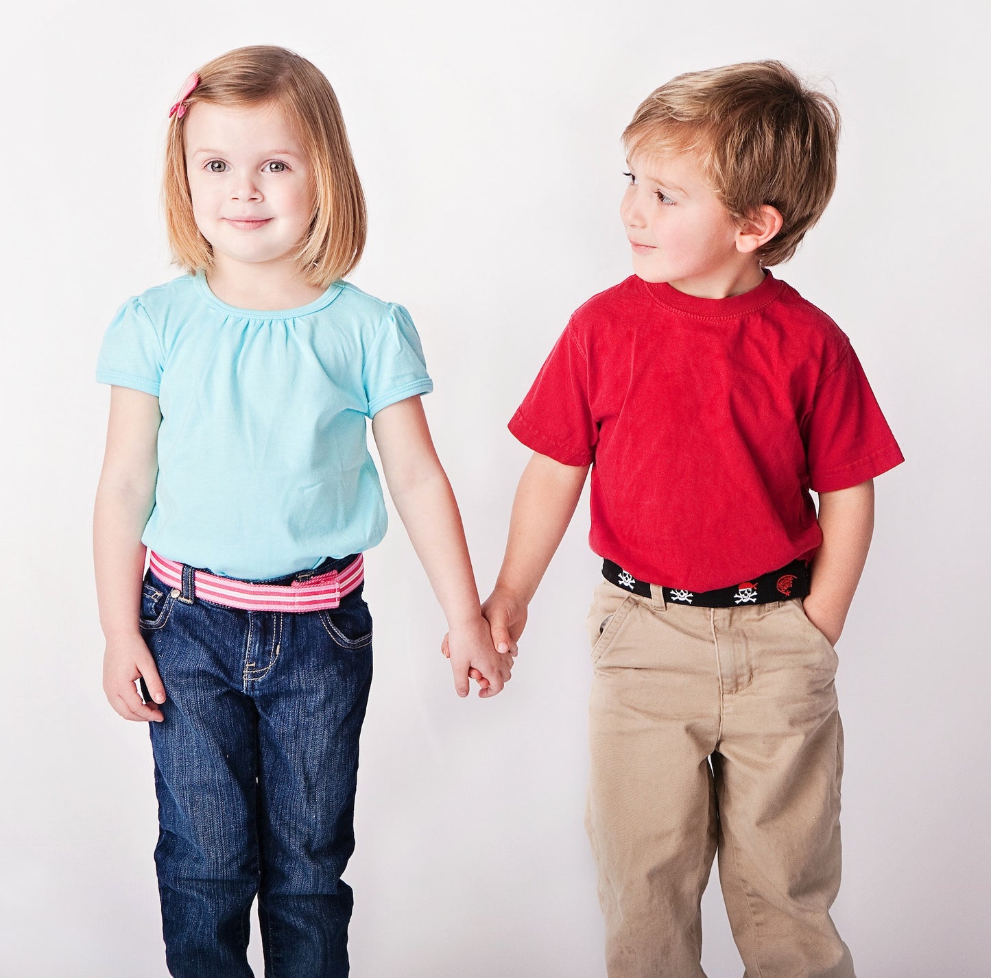 Pink Stripe Toddler/Girls Belt - Easy Fasten - Buckle Included