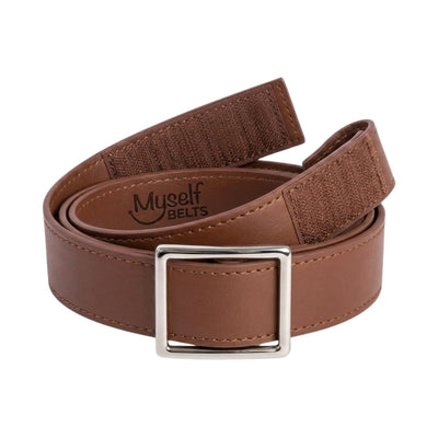 Light Brown Leather Toddler/Girls/Boys Belt - Easy Fasten - Buckle Included