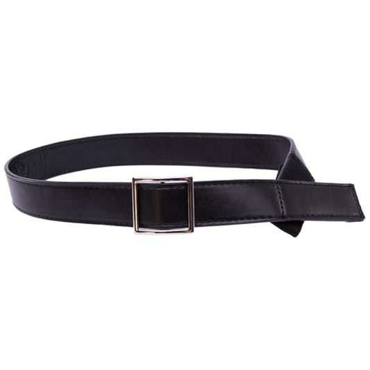 Black Leather Toddler/Girls/Boys Belt - Easy Fasten - Buckle Included