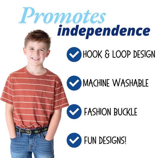Lizard Toddler/Boys Belt - Easy Fasten - Buckle Included-Belt-Myself Belts