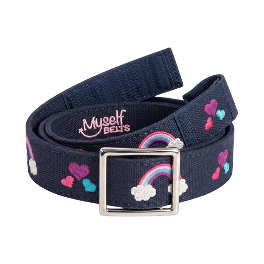 Rainbow Toddler/Girls Belt - Easy Fasten - Buckle Included-Belt-Myself Belts