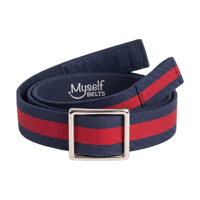 Red Stripe Uniform Toddler/Boys Belt - Easy Fasten - Buckle Included