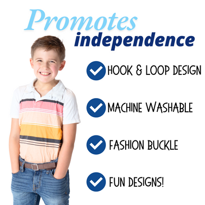 Solid Brown Canvas Toddler, Girls, or Boys Belt - Easy Fasten - Buckle Included-Belt-Myself Belts