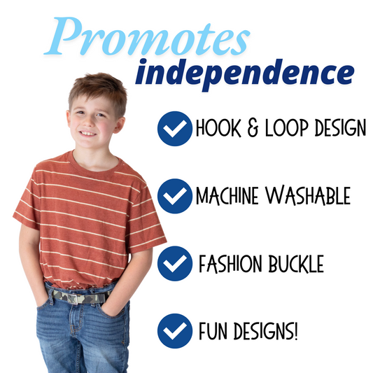 Camo Toddler/Boys Belt - Easy Fasten - Buckle Included-Belt-Myself Belts
