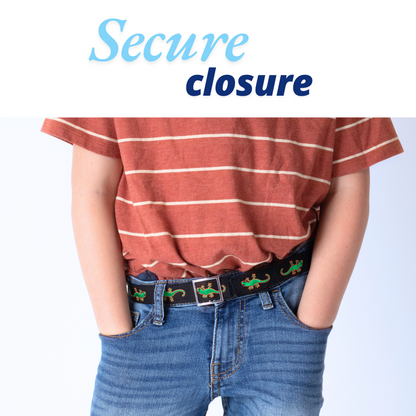 Lizard Toddler/Boys Belt - Easy Fasten - Buckle Included-Belt-Myself Belts
