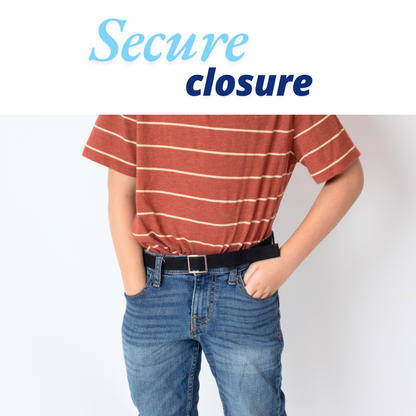 Solid Black Twill Toddler, Girls, or Boys Belt - Easy Fasten - Buckle Included-Belt-Myself Belts