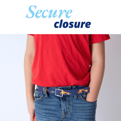 Orange Construction Toddler/Boys Belt - Easy Fasten - Buckle Included-Belt-Myself Belts