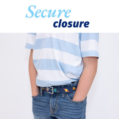 Outer Space Toddler/Boys Belt - Easy Fasten - Buckle Included-Belt-Myself Belts