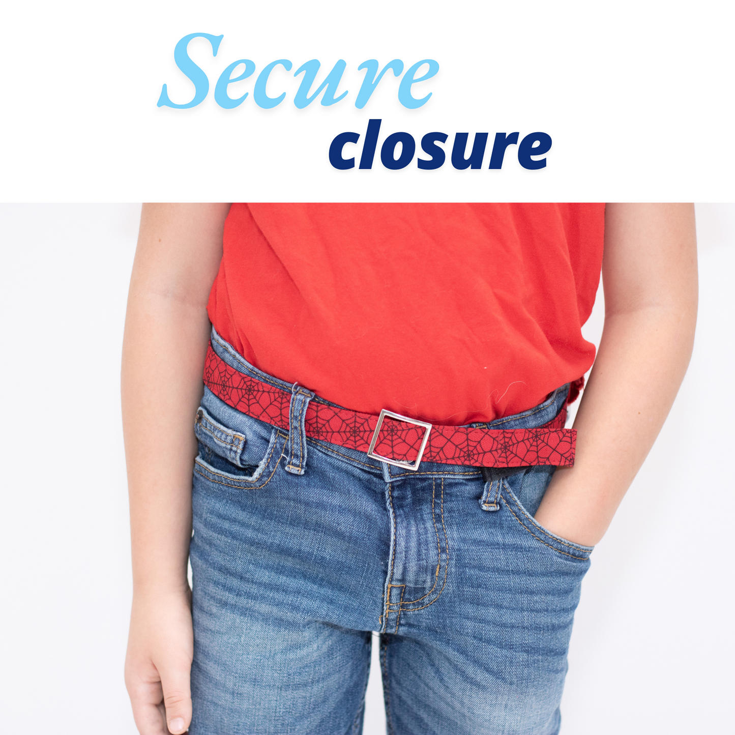 Spider Web Toddler/Boys Belt - Easy Fasten - Buckle Included