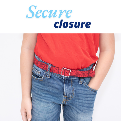 Spider Web Toddler/Boys Belt - Easy Fasten - Buckle Included-Belt-Myself Belts