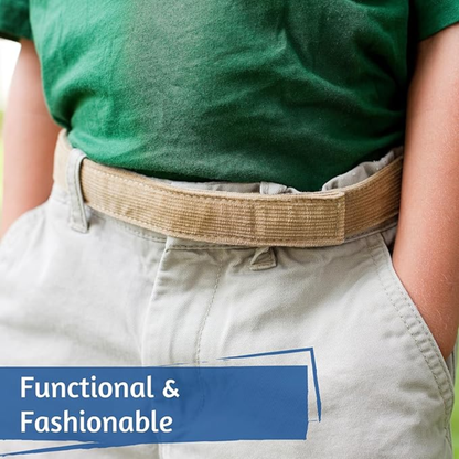 Black Leather Toddler/Girls/Boys Belt - Easy Fasten - Buckle Included-Belt-Myself Belts