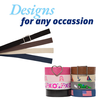 Solid Brown Canvas Toddler, Girls, or Boys Belt - Easy Fasten - Buckle Included-Belt-Myself Belts