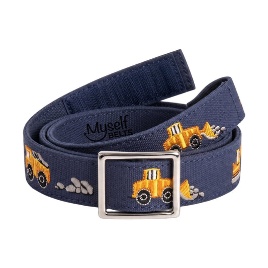 Orange Construction Toddler/Boys Belt - Easy Fasten - Buckle Included-Belt-Myself Belts