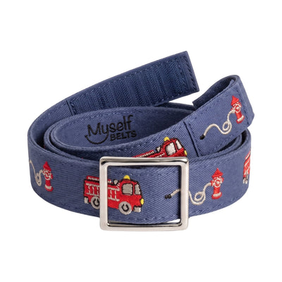 Firetruck Toddler/Boys Belt - Easy Fasten - Buckle Included