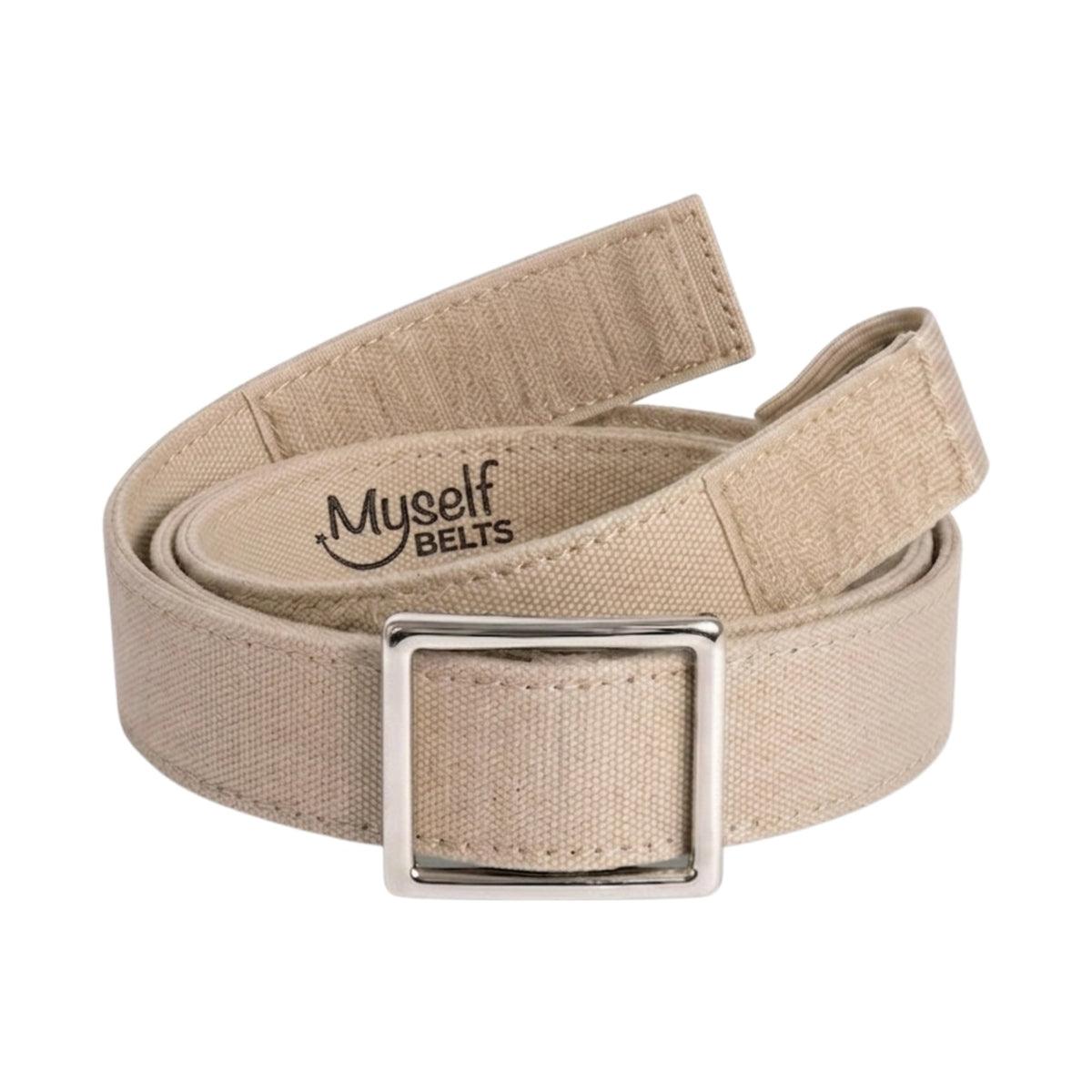 Khaki Canvas Toddler, Girls, Boys Belt - Easy Fasten - Buckle Included-Belt-Myself Belts