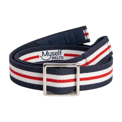 Multi Stripe Ribbon Toddler/Boys Belt - Easy Fasten - Buckle Included