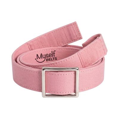 Solid Pink Canvas Toddler/Girls Belt - Easy Fasten - Buckle Included