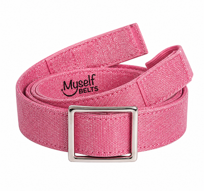 Pink Sparkle Toddler/Girls Belt - Easy Fasten - Buckle Included