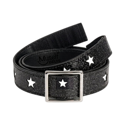 Black Star Cut-Out Todder/Girls Belt - Easy Fasten - Buckle Included