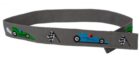 MYSELF BELTS - Race Car Print Easy Velcro Belt For Toddlers/Kids