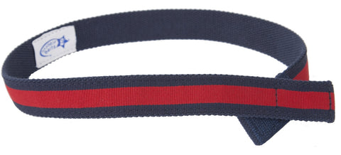 MYSELF BELTS - Red Stripe Print Easy Velcro Belt For Toddlers/Kids