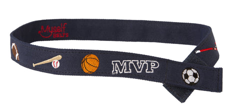 MYSELF BELTS - MVP Sports Print Easy Velcro Belt For Toddlers/Kids