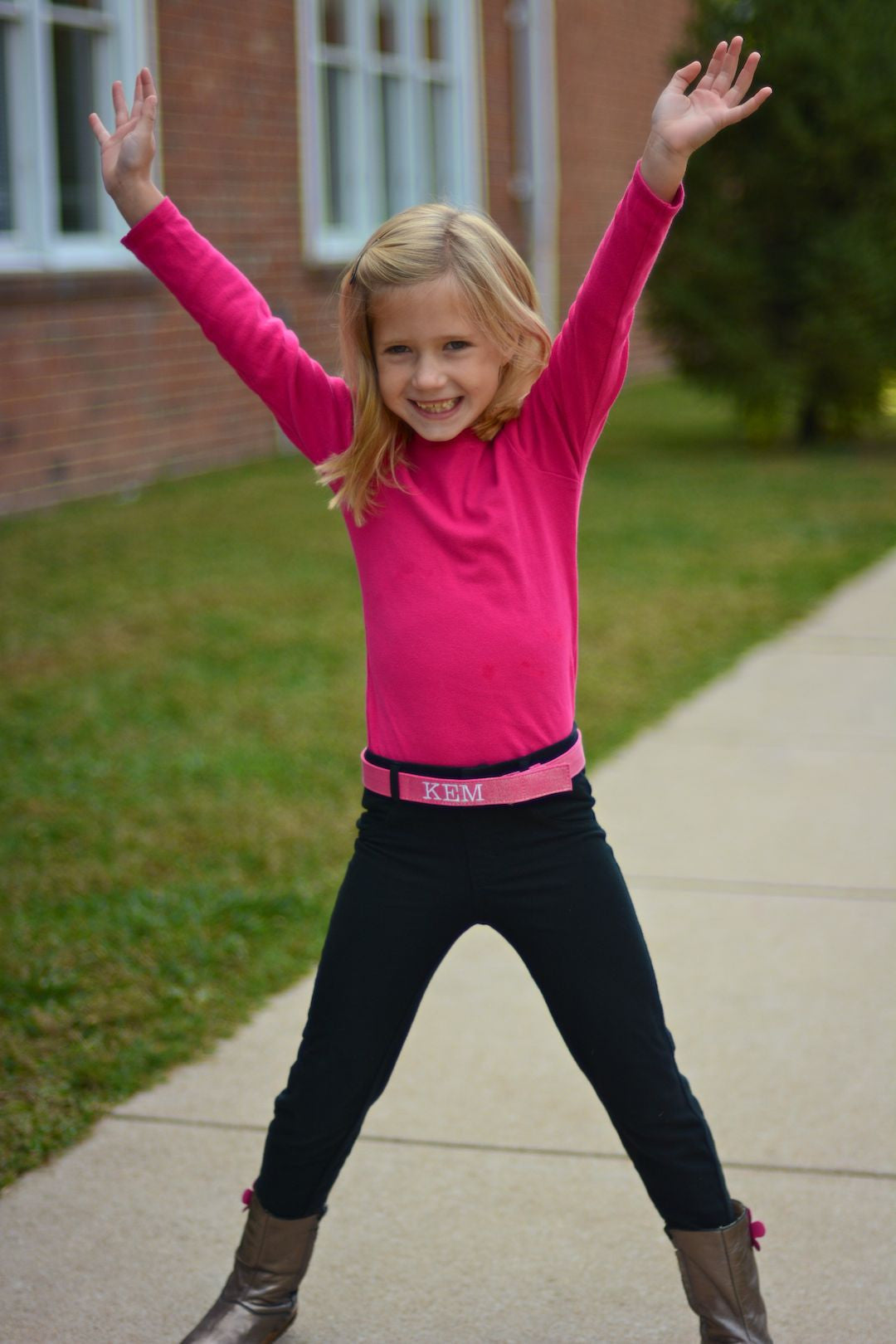 Pink Sparkle Toddler/Girls Belt - Easy Fasten - Buckle Included