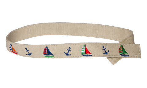 MYSELF BELTS - Sailing Print Easy Velcro Belt For Toddlers/Kids